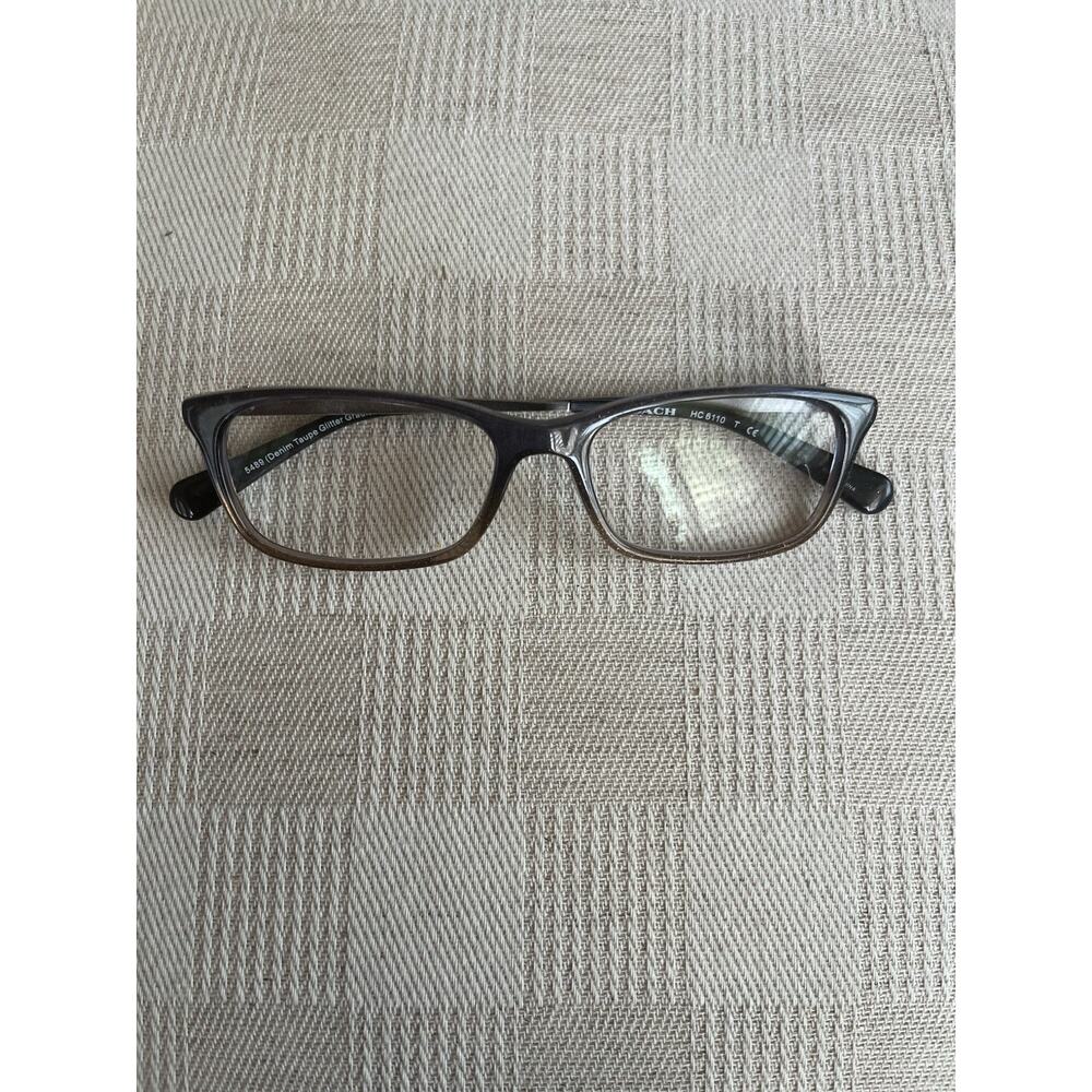Coach Eyeglasses HC 6110 5489 Womens Denim‎ Taupe Glitter Frame 52-16-140 mm